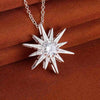 Starburst Crystal Pendant Necklace in Silver-Tone - Image 1