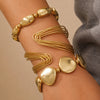 3Pcs/set Geometric Twisted Lines Irregular Shaped Open Cuff Bracelet and Bangle Set for Women Punk Exaggerated Style Accessories - Image 1