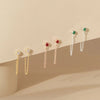 Zircon Birthstone Pendant Earrings 12 Zodiac Signs Stainless Steel Jewelry Party Gifts - Image 4