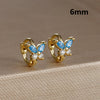 2PCS Simple Mini Butterfly Huggie Hoop Earrings 6MM 8MM Small Colorful Zircon Cartilage Earring Ear Bone Nail Piercing Jewelry - Image 19