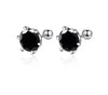 Earrings Silver Round Cut Stud Earrings Piercing Earrings for Men and Women Jewelry - Image 9