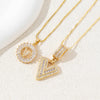 2Pcs Full CZ Zircon Iced Crystal Initial Letter Flower Necklace Women Copper A-Z Alphabet Pendant Couple Jewelry Birthday Gifts - Image 17