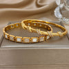 Elegant Zircon Stainless Steel Cuff Bracelet Women Simple Geometric Twisted Gold Plated Spring Bangle Jewelry Gift - Image 6