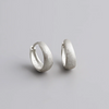 Silver Matte Minimalism Unisex Huggies Ear Hoops Earrings for Women Gothic Piercing Men's Jewelry - Image 16