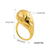 Vintage Stainless Steel Rings for Women Punk Chunky Irregular Smooth Adjustable Open Ring Jewelry Weddings Gifts - Image 22
