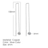 Long Hanging Drop Line Earrings For Women Rose Gold Color Zircon Crystal Piercing Threader Earing Ear Accessories Jewelry - Image 9
