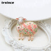 Chinese Zodiac Sheep Brooch Blue and White Porcelain Rhinestone Enamel Ram Lapel Pin Animal Jewelry Gift for Women Collector - Image 15