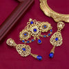 Sunspicems Gold Color Moroccan Jewelry Caftan Brooch Earring Sets For Women Chic Arabic Bridal Ethnic Wedding Party Jewel - Image 3
