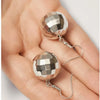 Stylish Retro Disco Ball Pendant Earrings Valentine's Day Jewelry Gift - Image 2