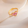 316L Stainless Steel Heart Oval Immortal Flower Open Ring For Women Glamorous Dopamine Jewelry Gifts - Image 12