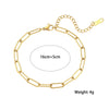 Stainless Steel Melsh Rope Paper Clip Link Figaro Waterwave Chain Gold Plated Bracelets Set Jewelry - Image 7