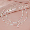 Simple Temperament Sparkling Anklet for Women Bohemia Cross Heart Pendant Adjustable Chain Anklet Niche Design Jewelry Gifts - Image 18