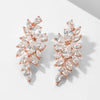 Leaf Zircon Drop Earrings for Women White Gold Color Marquise Crystal Bridal Earring Wedding Party Jewelry - Image 8