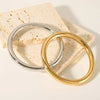 Stainless Steel Gold Plated Colorless Jewelry Hollow Bracelet Women's Chunky Men Bangles Bracelets - Image 1