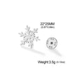 Stainless Steel Multi-Style Snowflake Lapel Pin Set Winter Themed Brooches Versatile Christmas Accessory Gift for Women - Image 9