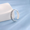 Silver Rings For Women Vintage Handmade Adjustable Vintage Flower Pattern Ring Band Female Gift - Image 5