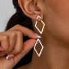 Minimalist Geometric Square Detachable Triangles Stud Earrings for Women Jewelry Accessories Party Gifts - Image 1