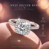 Adjustable Size Rings With Gra Round Diamond For Women Gift Silver Jewelry - Image 5