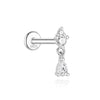 1PC Sparkling Piercing Stud Earrings Silver Shining Circle Earring For Women Ear Bone Earring Jewel - Image 8