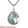 Vintage Wire Wrap Butterfly Gemstone Rose Quartz Amethyst Opalite Crystal Pendant Necklace - Image 11
