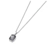 Sparkling Stainless Steel Geometric Square Cubic Zirconia Crystal Pendant Necklace Jewelry For Women - Image 13