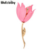 Big Tulip Flowers Brooches For Women Unisex Charming Classic 4-color Flower Plants Office Party Brooches Pins Gifts - Image 2