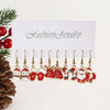 25Pairs/5Pairs Christmas Series Earrings Cartoon Santa Claus Gingerbread Man Snowflake Alloy Earrings Set Women Christmas Gifts - Image 7