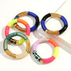 Chunky Acrylic Bead Stretch Bracelet in Multicolor Designs - Image 40