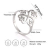 Geometric Filigree Flower Rings for Women Stainless Steel Vintage Four-leaf Clover Ring Birthday Jewelry Gift - Image 6