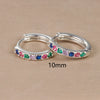 2pcs Stainless Steel Minimal Hoops Earrings for Women Round Circle Punk Helix Tragus Rainbow CZ Huggie Earring Piercing Jewelry - Image 9