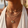 Stainless Steel Shiny Zirconia Pendant Necklace For Women Delicate Pvd Plated Charm Jewelry Gift - Image 4