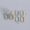 Silver Geometric Oval Hoop Earrings for Women Simple Metal Style Detachable Earrings for Women Jewelry Gifts - Image 3