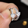 Colorful Imitation Opal Heart Hoop Earrings Sweet Romantic Ear Women’s Accessories Versatile Party Jewelry Gifts - Image 2