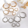 Punk Bamboo Circle Earrings Set Vintage Metal Exaggerated Hoop Earring Bamboo Joint Unusual Party Jewelry Gift for Women - Image 4