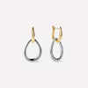 Irregular Water-Drop Hoop Earrings in Gold-Tone and Silver-Tone - Image 5