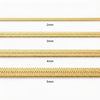 Stainless Steel Herringbone Necklace in 2 mm to 5 mm Widths and 40 cm to 50 cm Lengths - Image 15