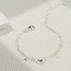 Sliver Plated CZ Anklet Bracelets for Women Girl Heart Charm Dainty Layer Chain Anklets Jewelry Gifts - Image 4