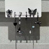 Y2K Cute Butterfly Love Pentagram Earring Set Piercing Black Red Crystal Moon Gothic Earrings for Girls Negros - Image 6