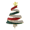 Rhinestone Christmas Tree Brooches for Women Plant Pins Friends Party Gifts Banquet Jewellery Accessories - Image 4