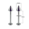 2PC Punk Stainless Steel Spike Ball Labret Lip Piercing Devil Studs Cone Conch Helix Cartilage Earrings Falt Piercings Jewelry - Image 7