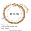Blade Chain Figaro Chain Twists Chain Bracelet Gold Plated 316L Stainless Steel Jewelry Women's Hand Bracelets - Image 11