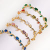 Leaf Branch Bracelet with Cubic Zirconia Details in Gold-Tone or Silver-Tone - Image 4
