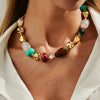 Bohemian Resin Bead Choker Necklace Adjustable - Image 1