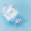 Silver Color Inlaid Zircon Snowflake Ear Clip Without Pierced Earrings for Women Christmas Gift Jewelry - Image 2