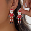 Creative Christmas Snowman Drop Earrings For Women Cute Enamel Gingerbread Man Candy Cane Dangle Earring Year Jewelry Gift - Image 15