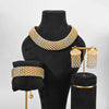 Dubai Jewelry Set Big Necklace Ethnic Style Bracelet Earrings for Women Elegant Bridal Wedding Accessories - Image 2