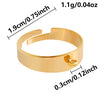 1/5pcs Gold Plated Cabochon Ring Round Oval Blank Tray Base Stainless Steel Rings For Women Men Handmade Enamel Accessories - Image 8
