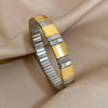 Simple Elastic Stainless Steel Bangles for Women Vintage Classic Heart Star Inlaid Rhinestone Bracelet Bangle - Image 6