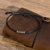 Men's Stylish Black Rope Chain Ankle Bracelets for Boys, Stainless Steel Feather Beads Charm Anklet,Foot Gifts Jewelry - Image 2