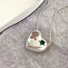 Silver Heart-shaped Star Zircon Pendant Necklace for Women Choker Style. Elegant jewelry accessory - Image 1